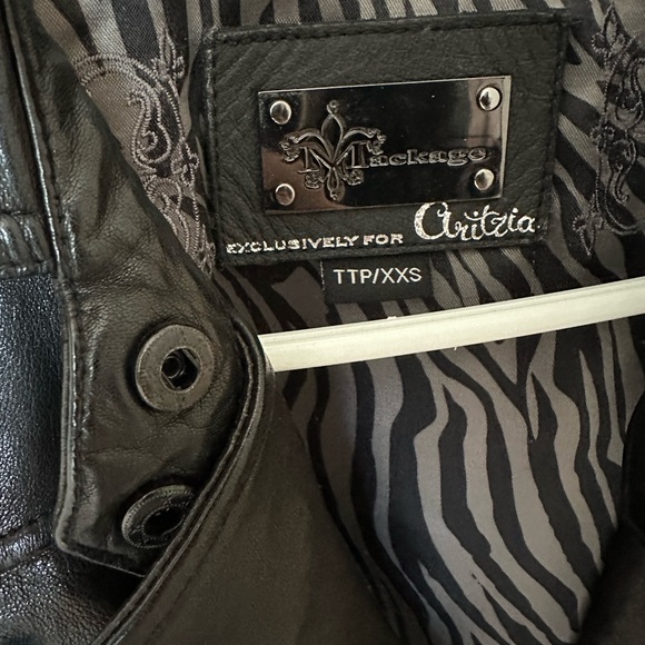 Aritzia Mackage Cropped Leather Jacket XXS black - Picture 2 of 4